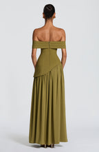 Norma Maxi Dress - Deep Olive
