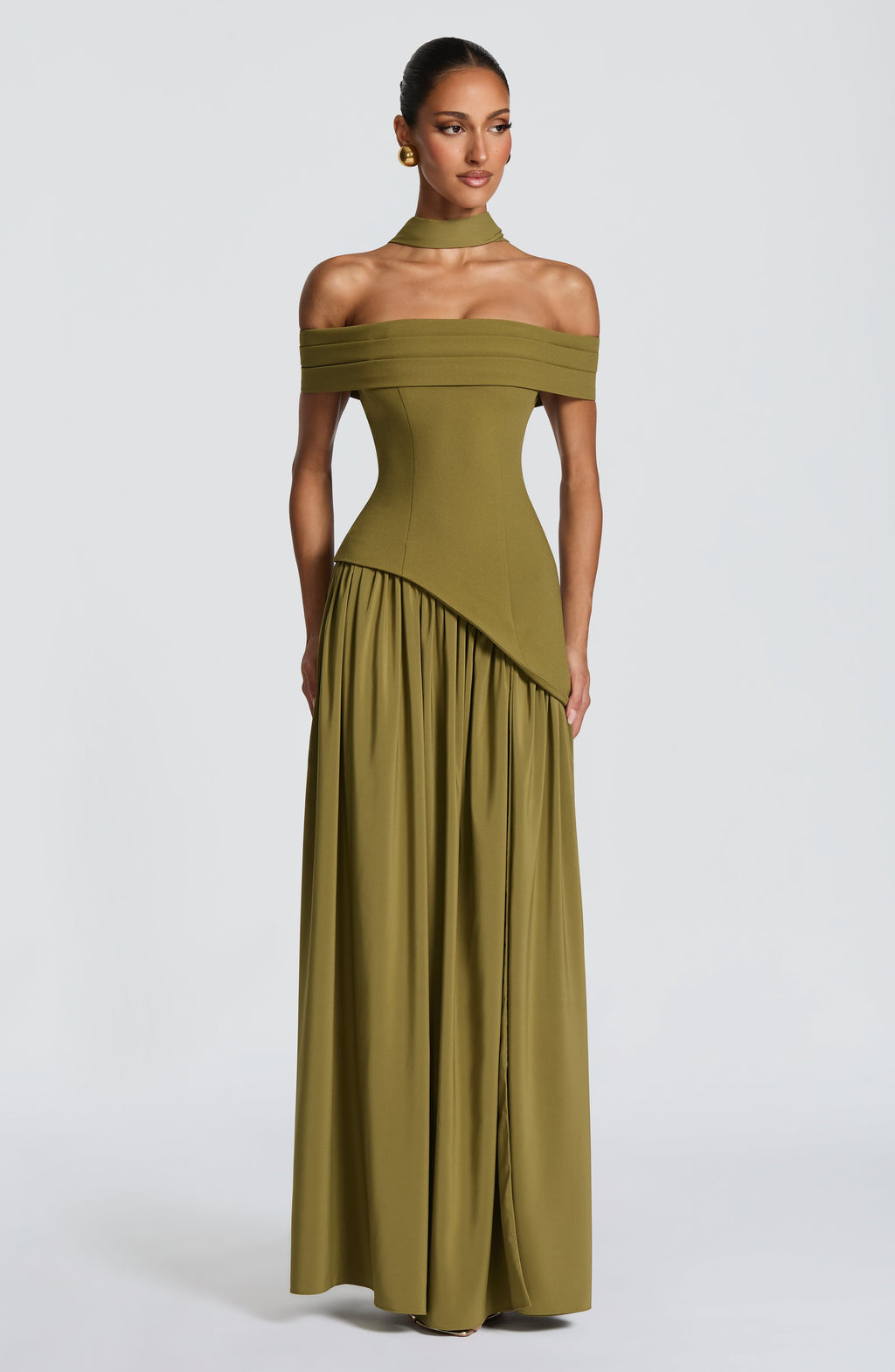 Norma Maxi Dress - Deep Olive