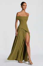 Norma Maxi Dress - Deep Olive