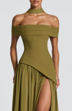 Norma Maxi Dress - Deep Olive