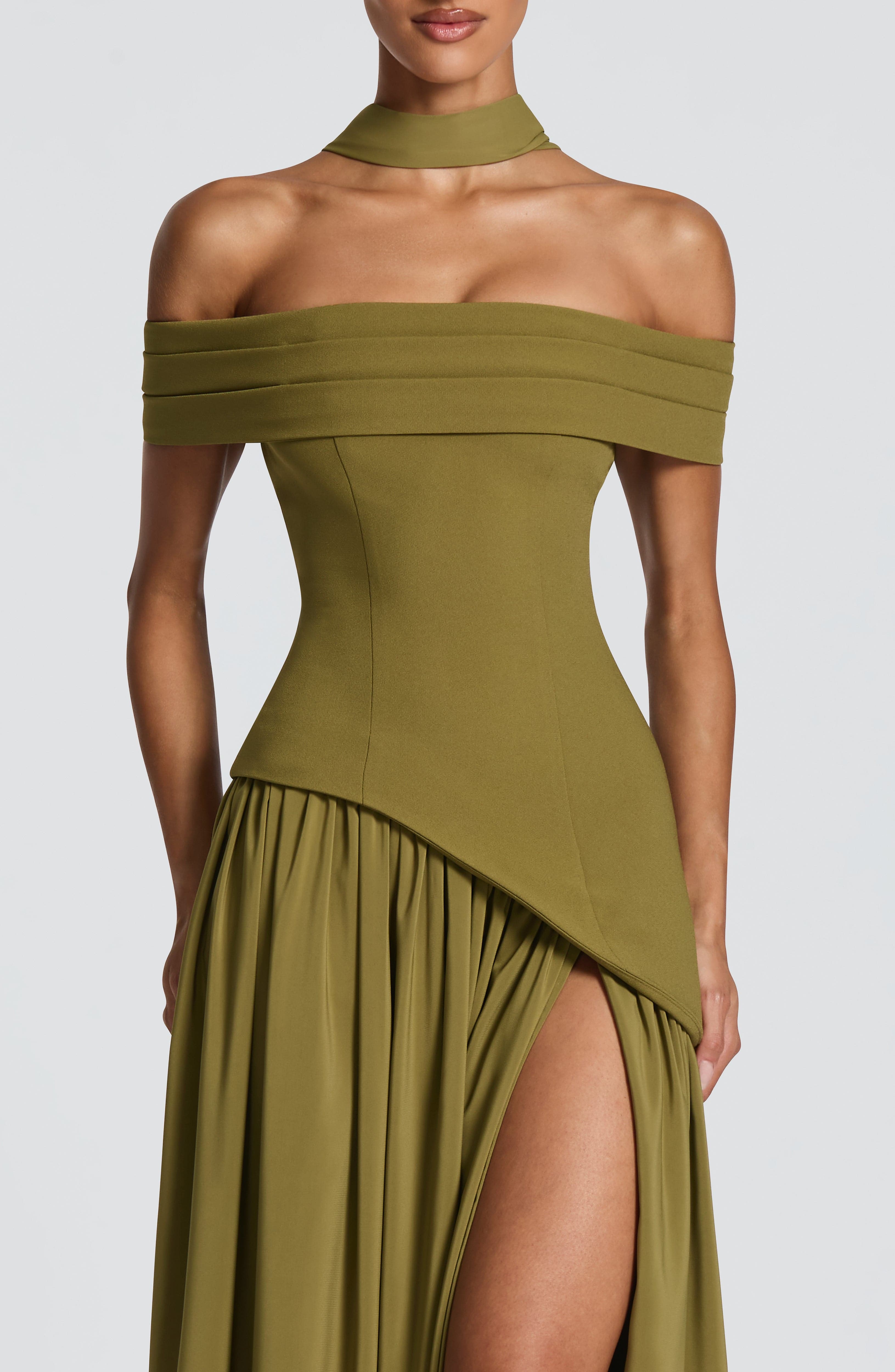 Norma Maxi Dress - Deep Olive