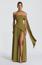 Norma Maxi Dress - Deep Olive