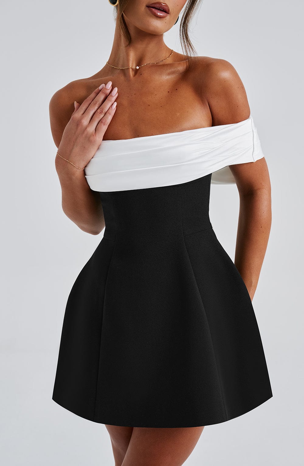 Sophie Mini Dress - Black/White