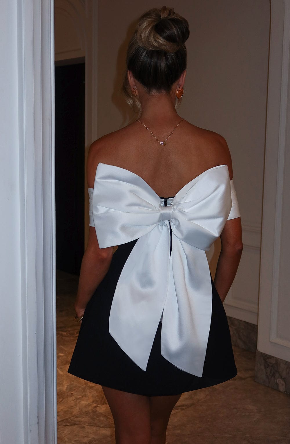 Sophie Mini Dress - Black/White