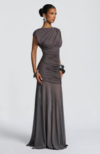 Talia Maxi Dress - Charcoal