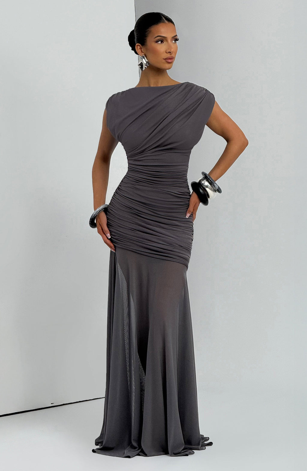Talia Maxi Dress - Charcoal