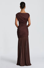 Talia Maxi Dress - Plum Brown