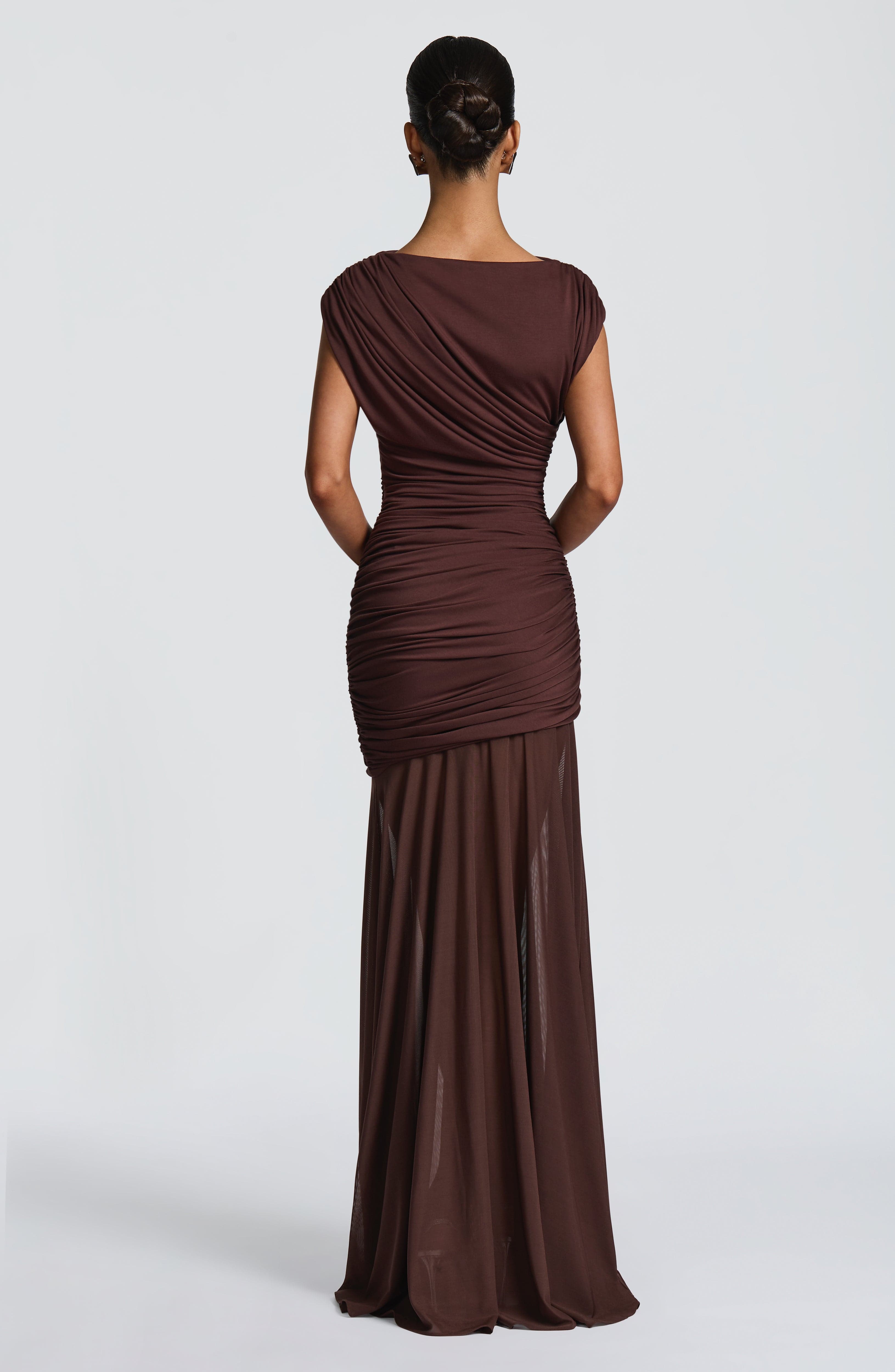 Talia Maxi Dress - Plum Brown