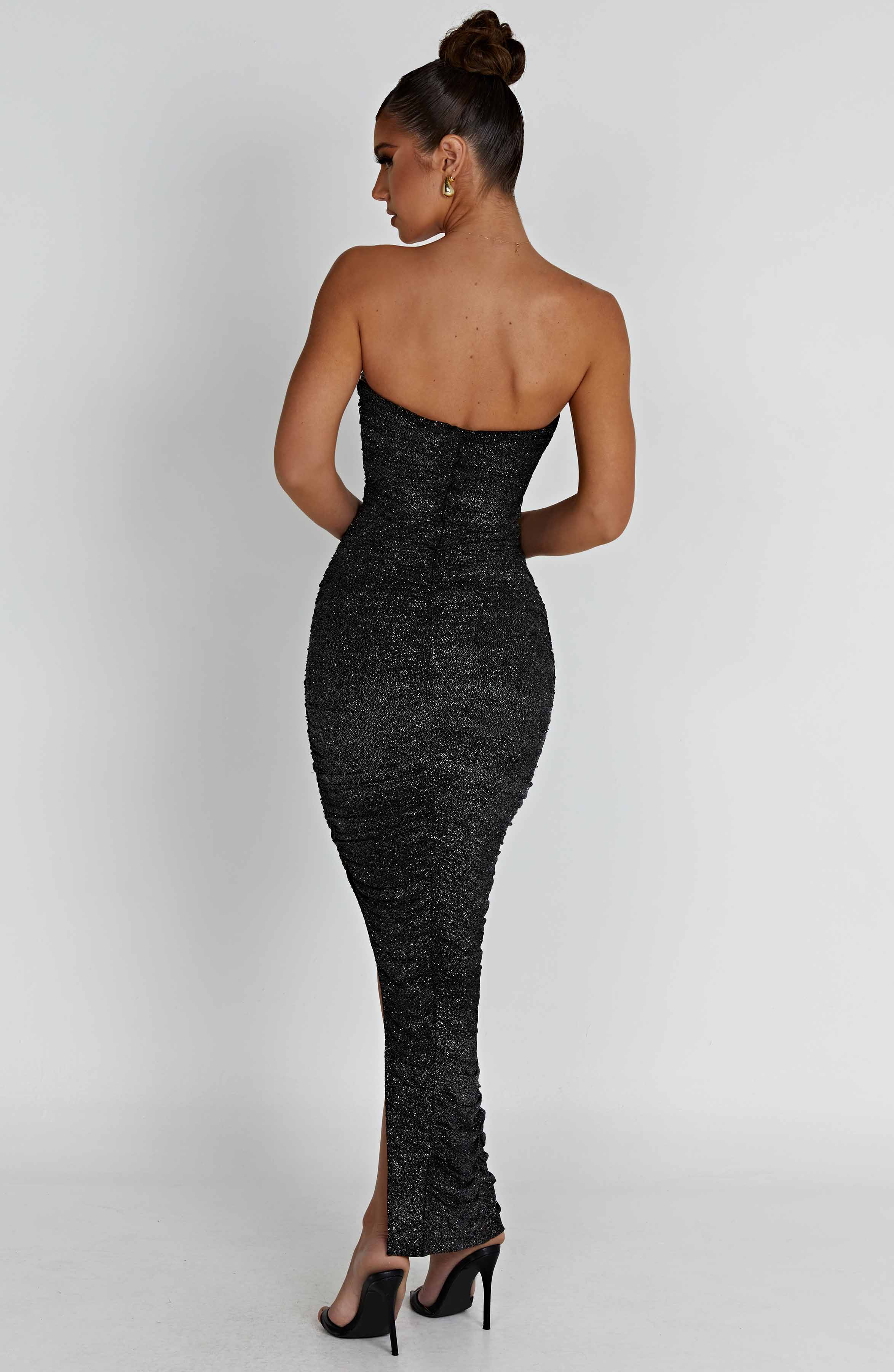 Charlotte Maxi Dress - Black Sparkle