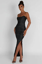 Charlotte Maxi Dress - Black Sparkle