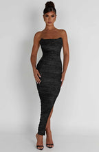 Charlotte Maxi Dress - Black Sparkle