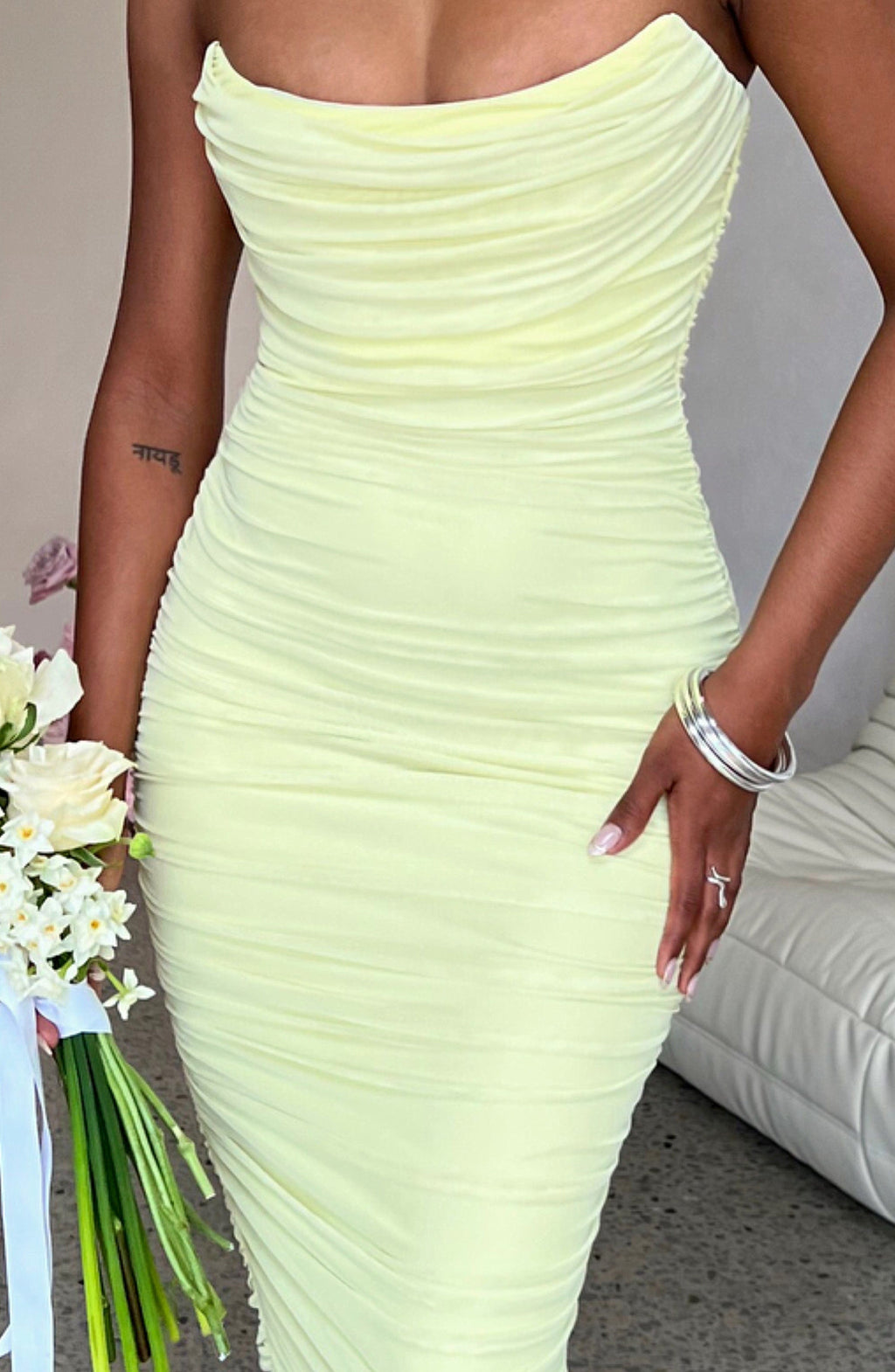 Gianna Maxi Dress - Lime