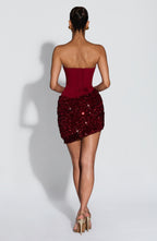 Charlotte Mini Dress - Wine