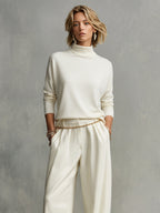 Ivory Oversized Knit Turtleneck