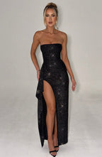 Agatha Maxi Dress - Black Sparkle