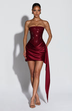 Rosie Mini Dress - Burgundy