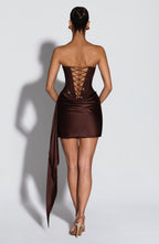 Rosie Mini Dress - Plum Brown