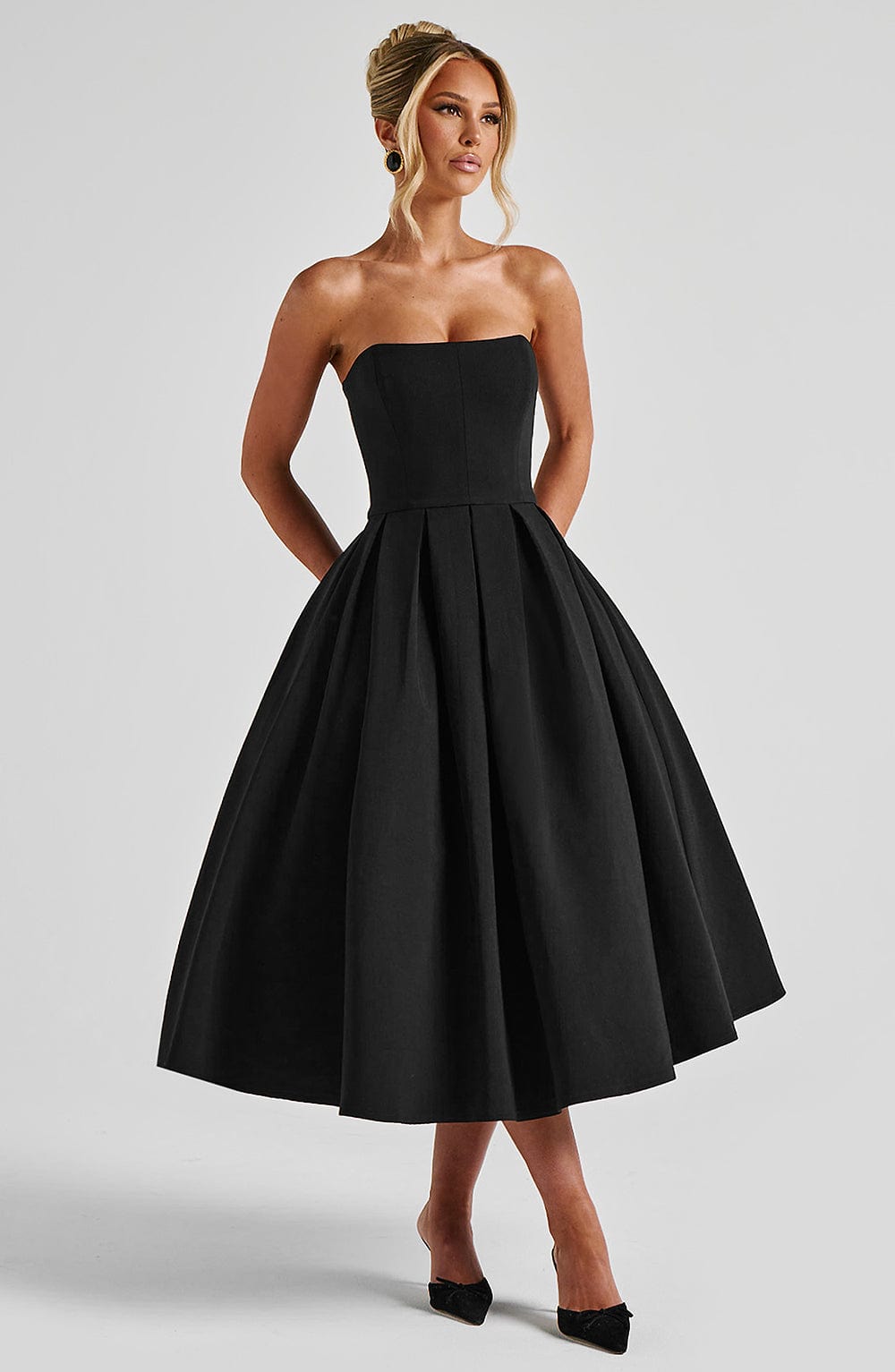 Gemma Midi Dress - Black