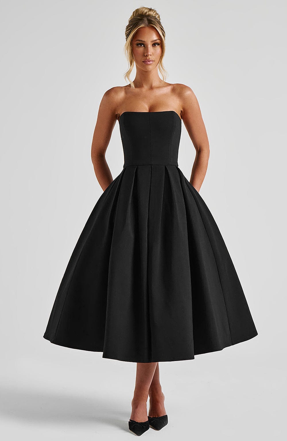 Gemma Midi Dress - Black