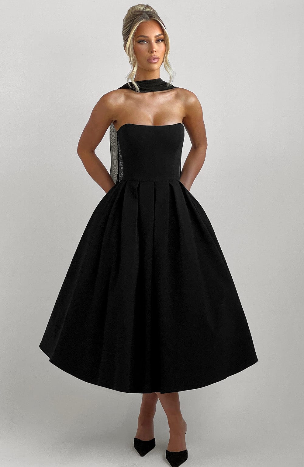 Gemma Midi Dress - Black