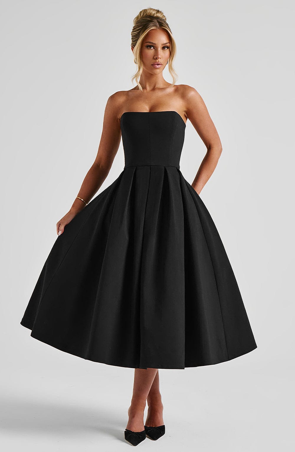 Gemma Midi Dress - Black