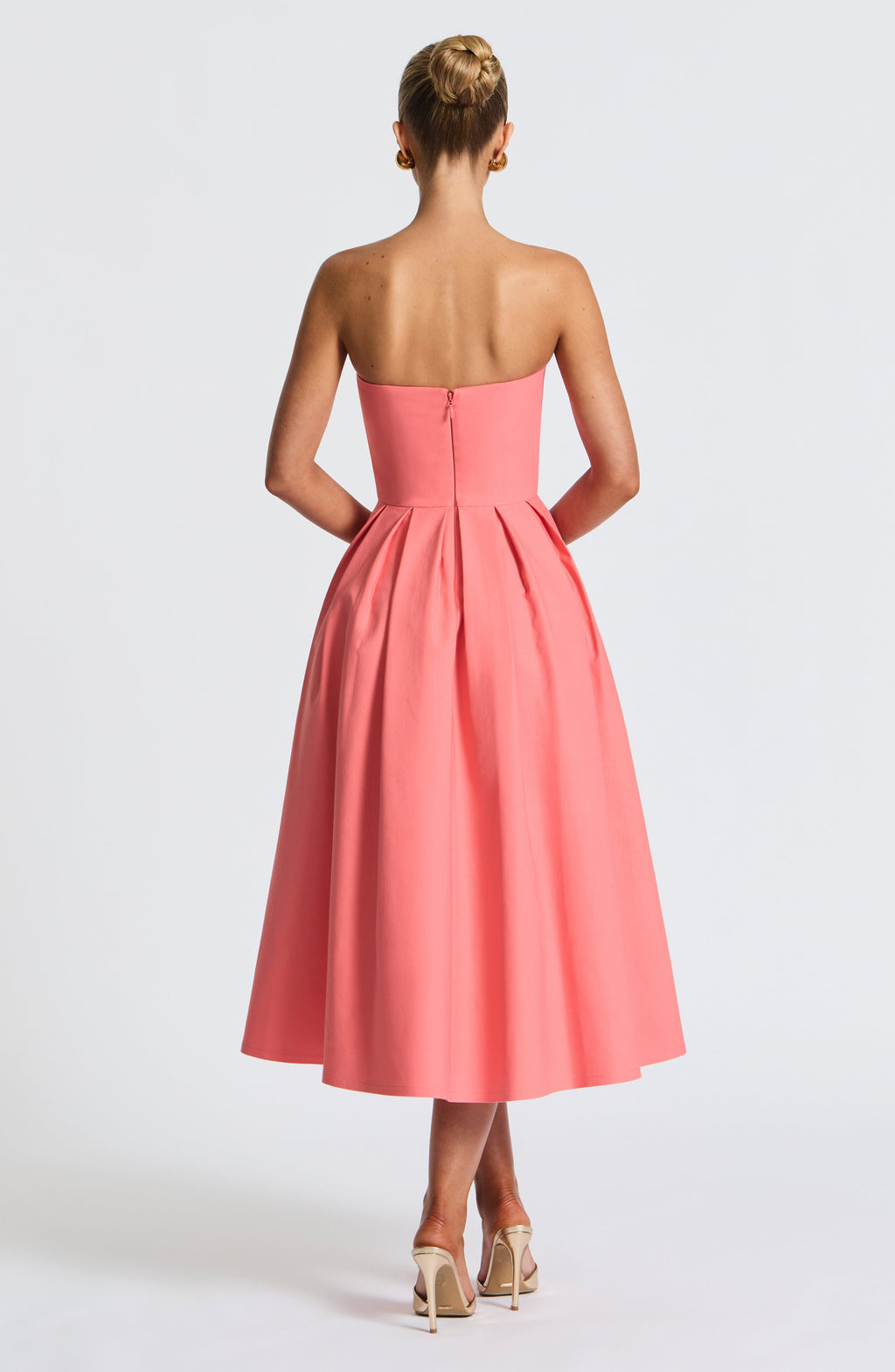 Gemma Midi Dress - Coral Pink