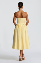 Gemma Midi Dress - Lemon