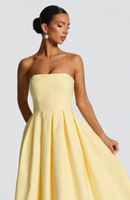 Gemma Midi Dress - Lemon