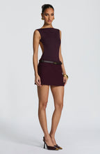 Amber Mini Skirt - Plum