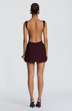 Amber Mini Skirt - Plum