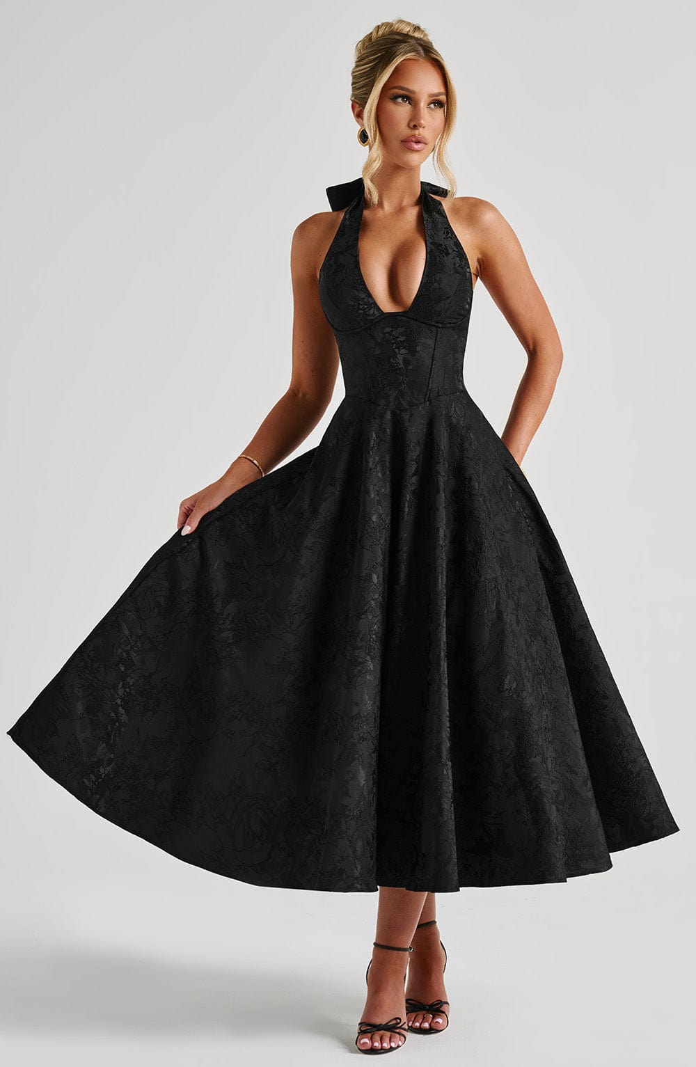 Amber Midi Dress - Black
