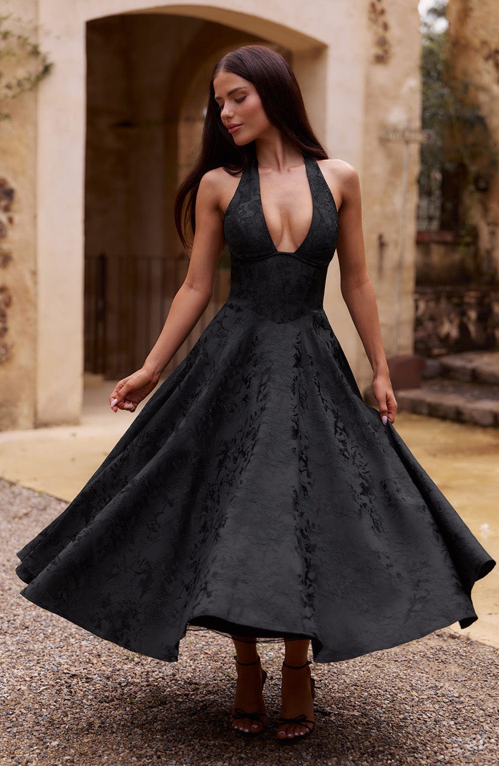 Amber Midi Dress - Black