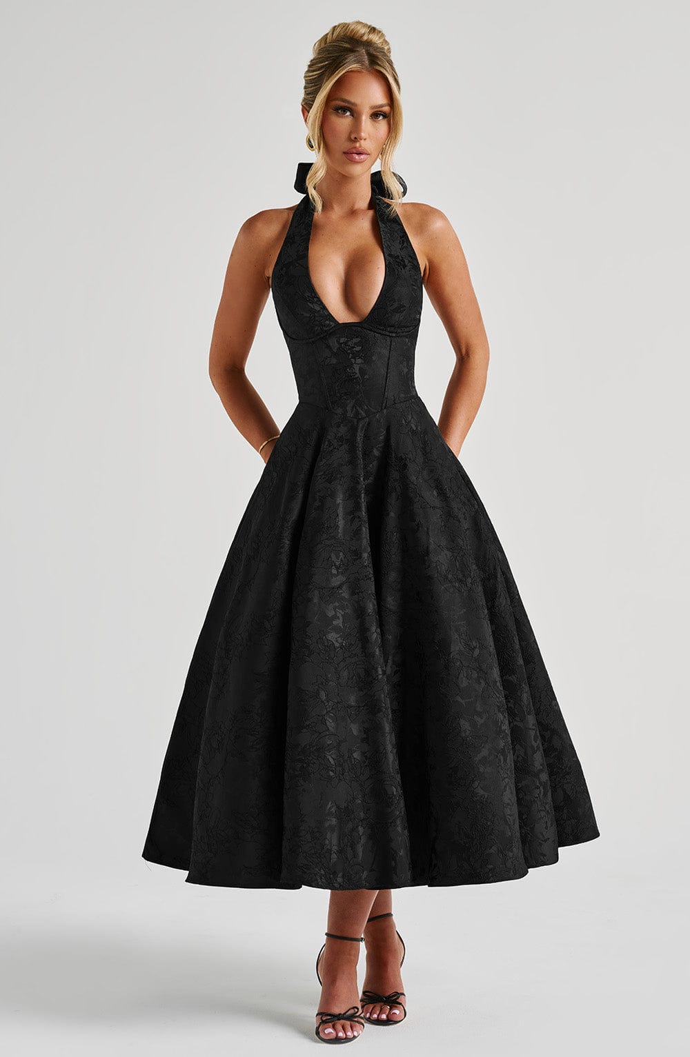Amber Midi Dress - Black