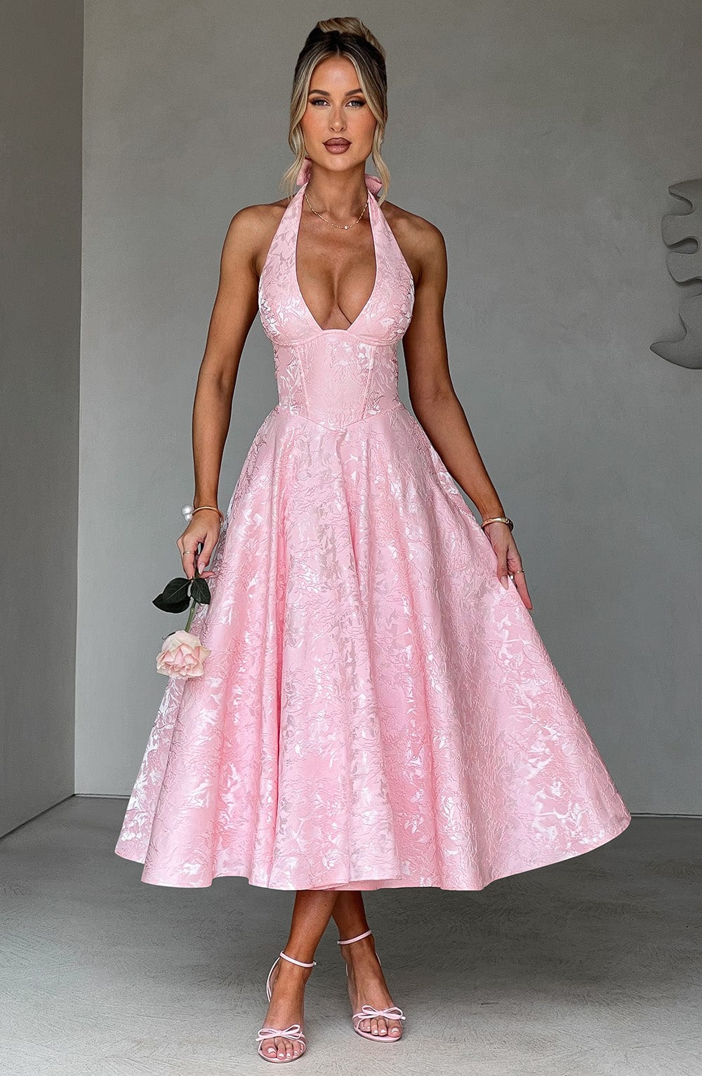 Amber Midi Dress - Blush