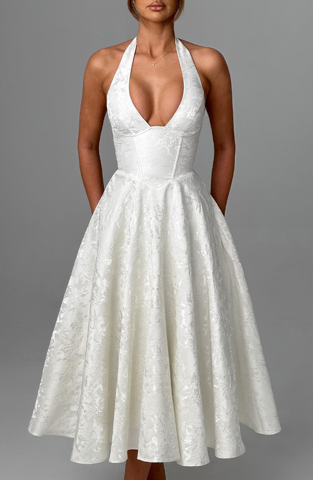 Amber Midi Dress - Ivory