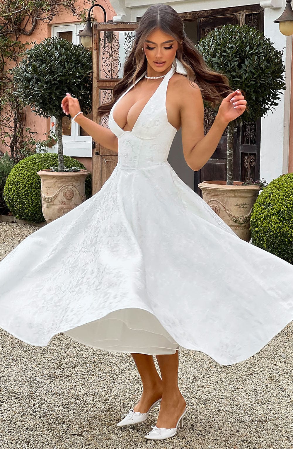 Amber Midi Dress - Ivory