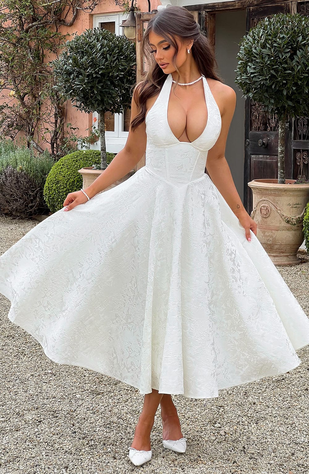Amber Midi Dress - Ivory
