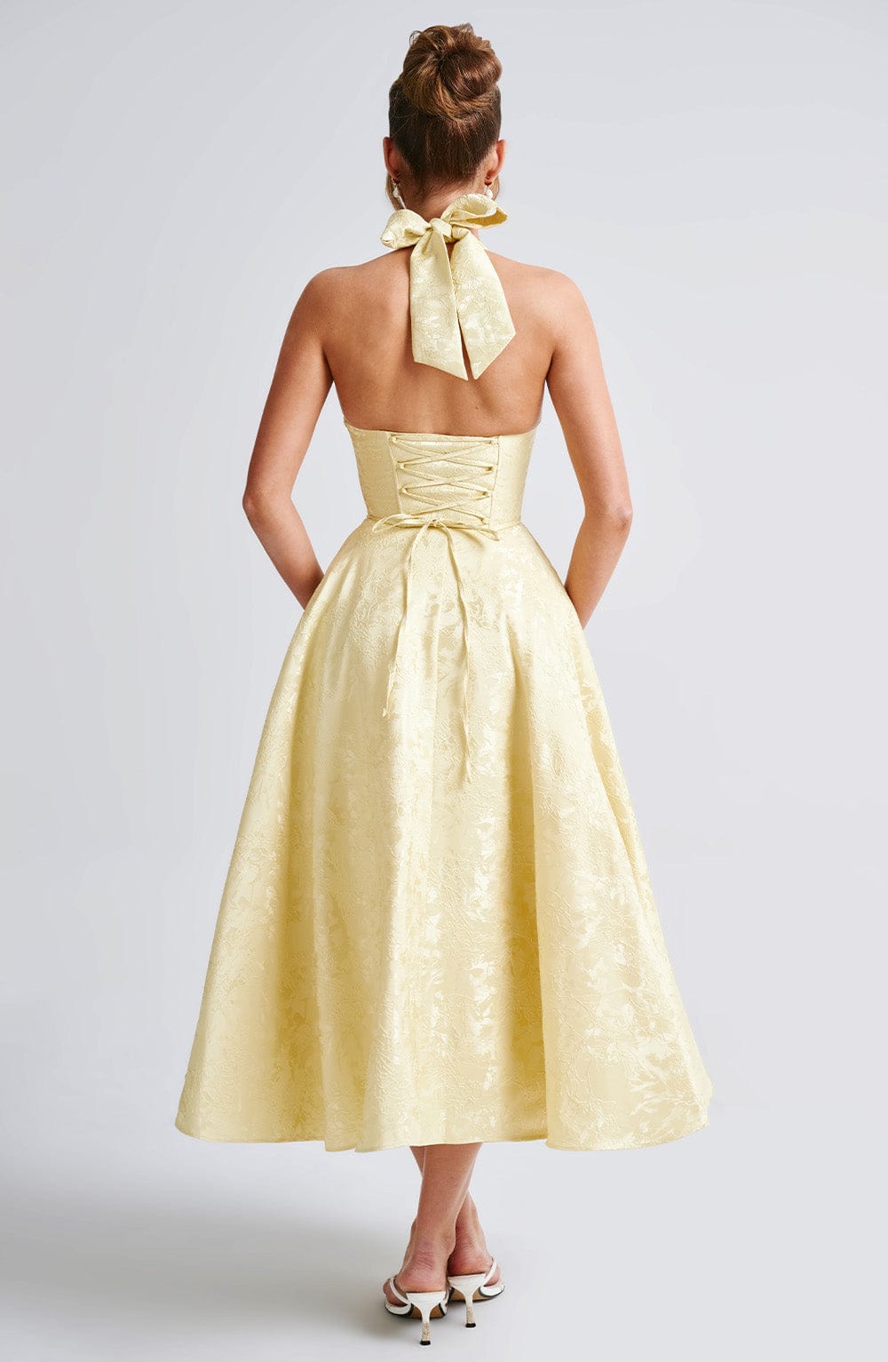 Amber Midi Dress - Lemon