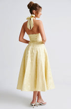 Amber Midi Dress - Lemon