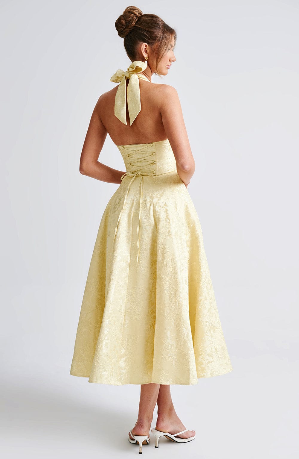 Amber Midi Dress - Lemon