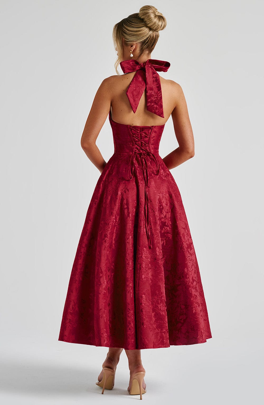 Amber Midi Dress - Red