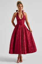 Amber Midi Dress - Red