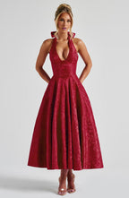 Amber Midi Dress - Red
