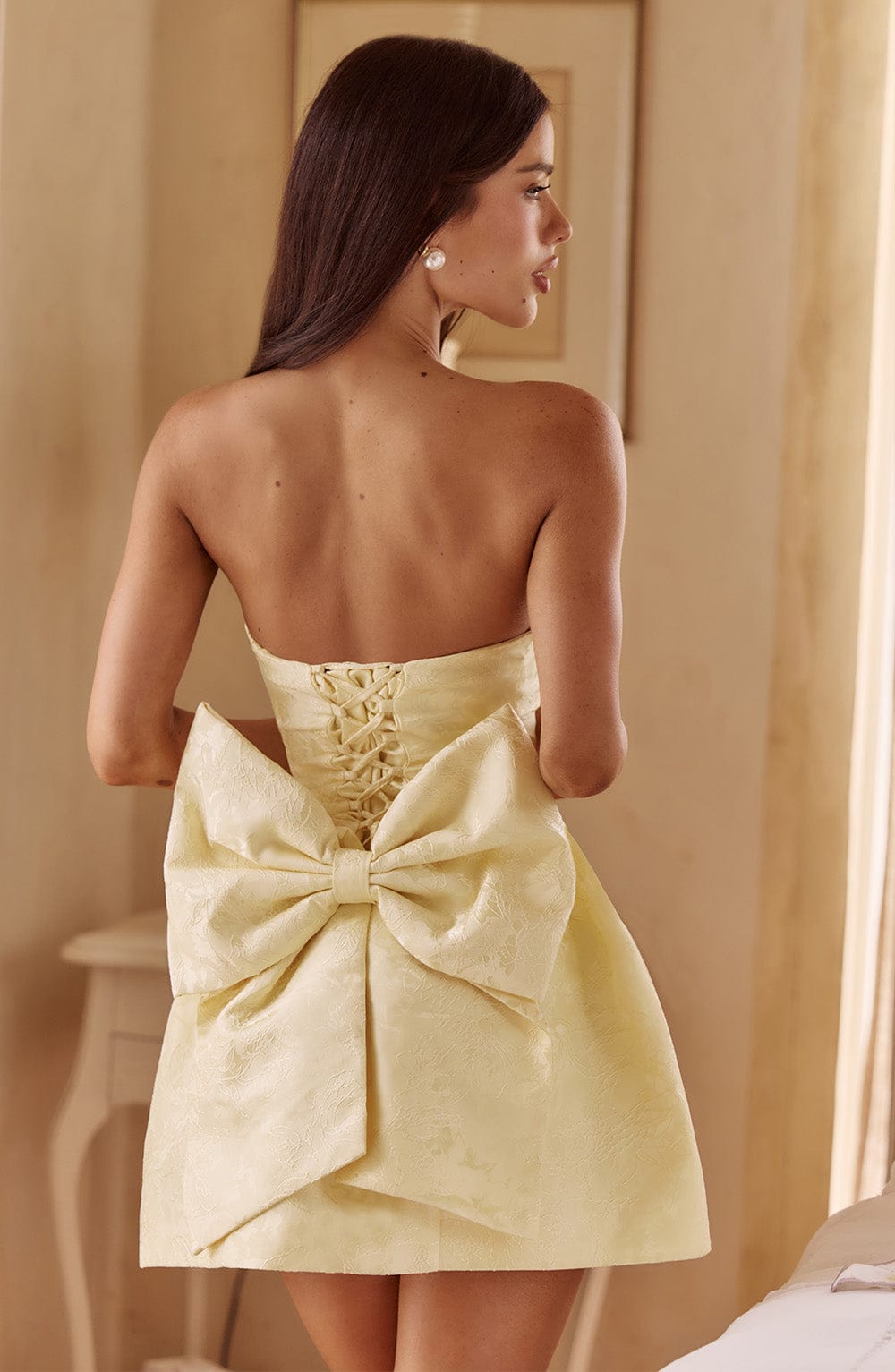 Natalie Mini Dress - Lemon