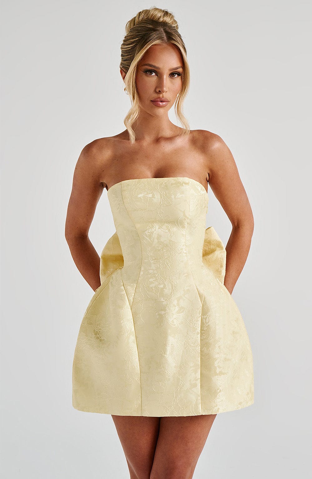 Natalie Mini Dress - Lemon