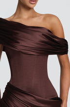 Natalie Maxi Dress - Plum Brown