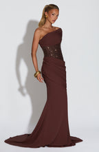 Estelle Gown - Plum Brown