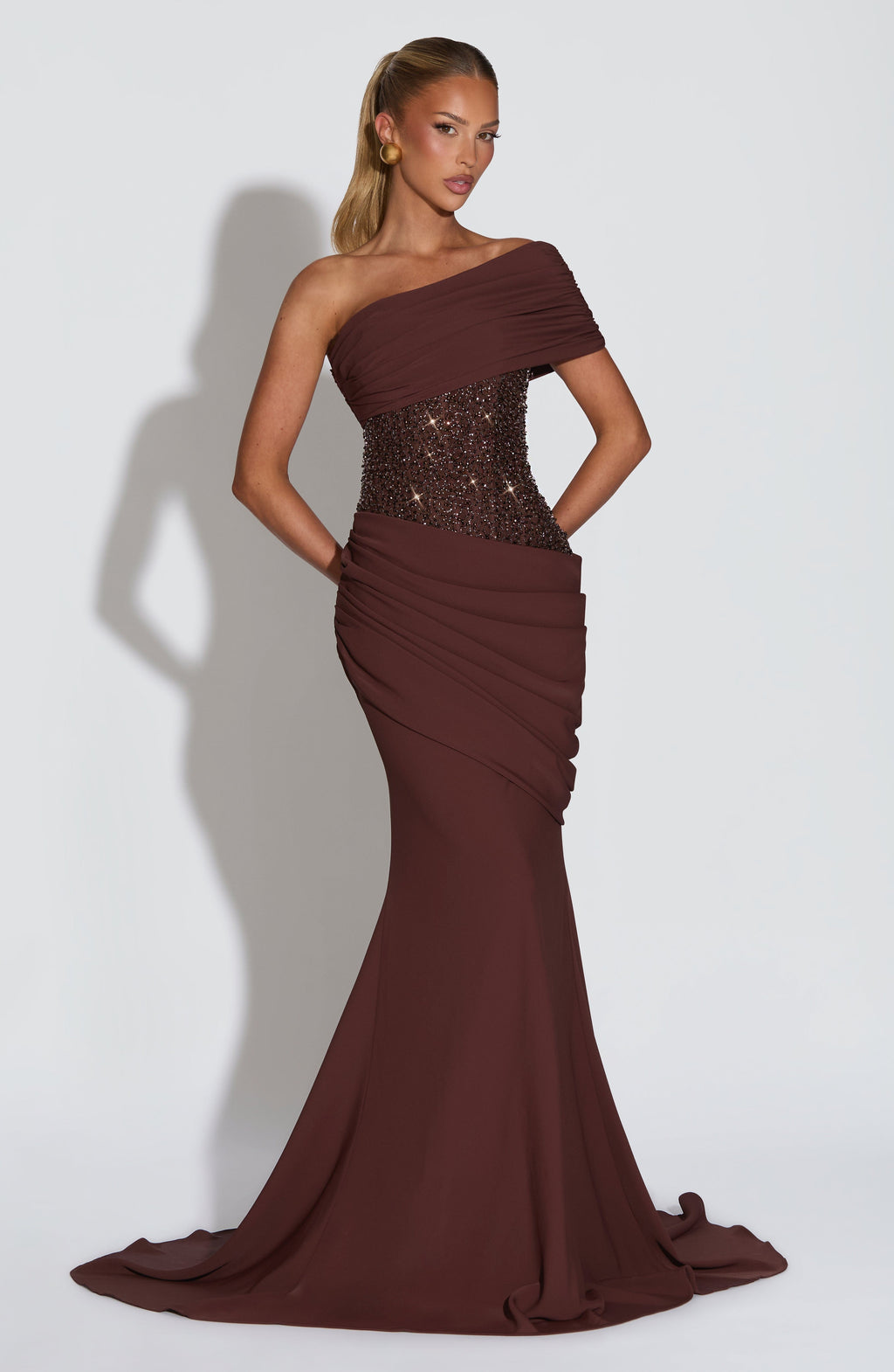 Estelle Gown - Plum Brown