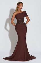 Estelle Gown - Plum Brown