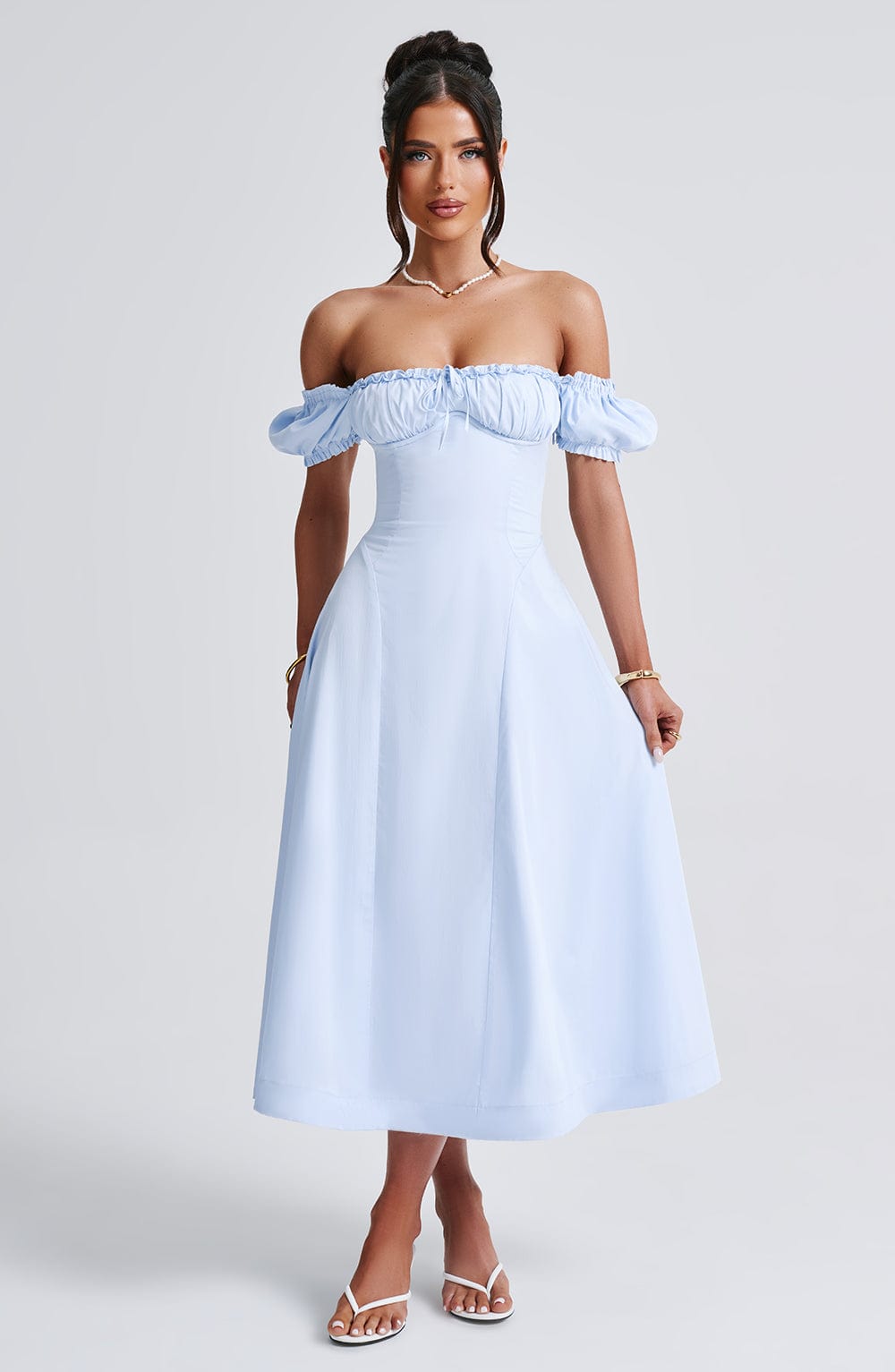 Lisa Midi Dress - Blue